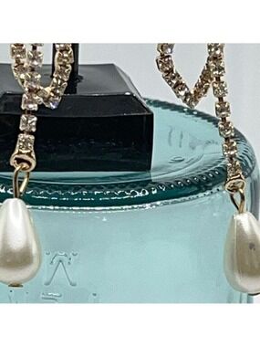 Baubles Gold Pearl Crystal Chandelier Earrings $16ea or bundle 3 for $25